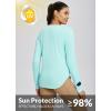 imagebaleaf Womens Sun Shirts UPF50 Long Sleeve Workout Tops Running Athletic Lightweight Quick DryLight Green