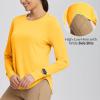 imagebaleaf Womens Sun Shirts UPF50 Long Sleeve Workout Tops Running Athletic Lightweight Quick DryYellow