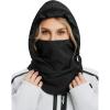 imagebaleaf Balaclava Ski Mask Winter Water Resistant Face Mask for Women Men Cold Weather Gear Skiing Snowboarding Neck GaiterBlack