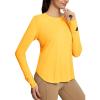 imagebaleaf Womens Sun Shirts UPF50 Long Sleeve Workout Tops Running Athletic Lightweight Quick DryYellow