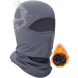 imagebaleaf Balaclava Ski Mask Winter Water Resistant Face Mask for Men Women Cold Weather Gear Skiing Snowboarding Neck GaiterGrey