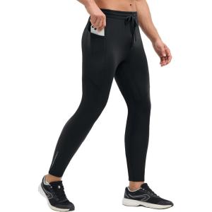 imagebaleaf Mens Fleece Lined Running Tights Thermal Leggings Cold Weather Compression Pants Cycling Hiking WorkoutBlack