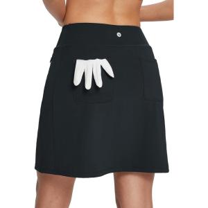imagebaleaf Womens 18quot Golf Skorts Skirts Knee Length Athletic Tennis Skort Modest Long Casual with Pockets SoftBlack