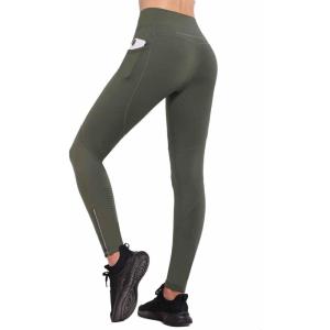 imagebaleaf Womens Fleece Lined Leggings Water Resistant Winter Clothes Running Tights Cold Weather Hiking Pants Zip PocketsAgreen