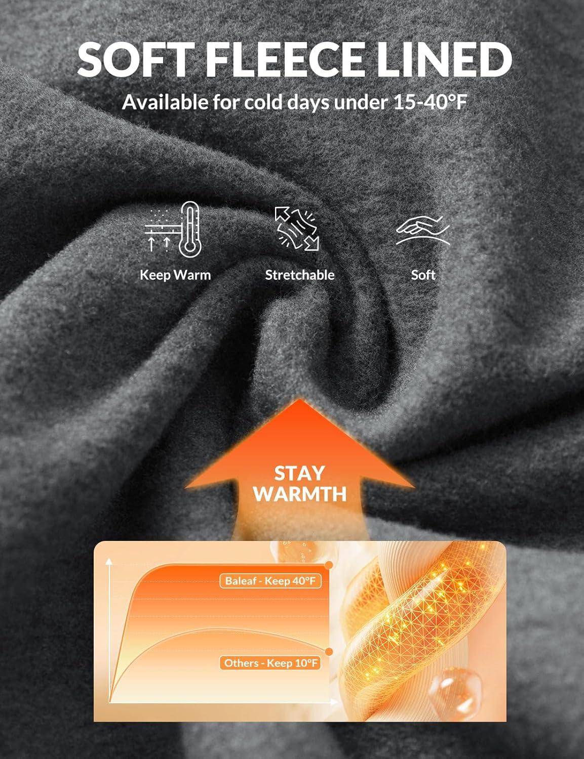 imagebaleaf Womens 25quot Petite Fleece Lined Leggings High Waisted Warm Thermal Winter with Pockets Snow PantsHeather Gray