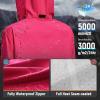 imagebaleaf Womens Long Rain Coat Packable Waterproof Windbreaker Lightweight Cycling Jacket with HoodRose Red