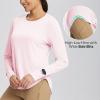 imageBALEAF Womens Sun Shirts UPF 50 Long Sleeve Hiking Tops Lightweight Quick Dry UV Protection Outdoor ClothingLight Pink