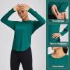 imageBALEAF Womens Sun Shirts UPF 50 Long Sleeve Hiking Tops Lightweight Quick Dry UV Protection Outdoor ClothingTeal