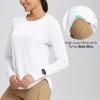 imageBALEAF Womens Sun Shirts UPF 50 Long Sleeve Hiking Tops Lightweight Quick Dry UV Protection Outdoor ClothingWhite