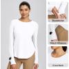 imageBALEAF Womens Sun Shirts UPF 50 Long Sleeve Hiking Tops Lightweight Quick Dry UV Protection Outdoor ClothingWhite