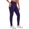 imagebaleaf Womens Fleece Lined Leggings Thermal Warm Winter Tights High Waisted Yoga Pants Cold Weather with PocketsDark Purple