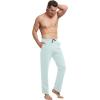 imagebaleaf Mens Sweatpants Yoga Lounge Cotton Pajama Pants Casual Open Bottom Straight Leg Stretchy Sweat Pants with PocketsAlight Blue
