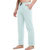 imagebaleaf Mens Sweatpants Yoga Lounge Cotton Pajama Pants Casual Open Bottom Straight Leg Stretchy Sweat Pants with PocketsAlight Blue