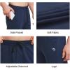 imagebaleaf Mens Sweatpants Yoga Lounge Cotton Pajama Pants Casual Open Bottom Straight Leg Stretchy Sweat Pants with PocketsAnavy Blue