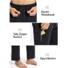 imagebaleaf Mens Sweatpants Yoga Lounge Cotton Pajama Pants Casual Open Bottom Straight Leg Stretchy Sweat Pants with PocketsBcharcoalzipper Pocket