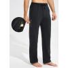 imagebaleaf Mens Sweatpants Yoga Lounge Cotton Pajama Pants Casual Open Bottom Straight Leg Stretchy Sweat Pants with PocketsBcharcoalzipper Pocket