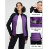 imagebaleaf Womens Cycling Puffer Jacket Winter Warm Lightweight Insulated Hiking Jackets Zip Pockets Running SkiingPurpleBlack