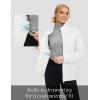 imagebaleaf Womens Golf Quilted Jackets Winter Lightweight Warm Stand Collar Water Resistant Puffer Jacket 4 PocketsStar White