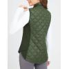 imagebaleaf Womens Puffer Vest Lightweight Winter Warm Stand Collar Quilted Vests Water Resistant Zip PocketsArmy Green