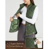 imagebaleaf Womens Puffer Vest Lightweight Winter Warm Stand Collar Quilted Vests Water Resistant Zip PocketsArmy Green