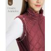 imagebaleaf Womens Puffer Vest Lightweight Winter Warm Stand Collar Quilted Vests Water Resistant Zip PocketsWine Red