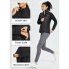 imagebaleaf Womens Running Jacket Winter Lightweight Water Resistant Puffer Coat Fall Cold Weather Hiking Zip PocketsBlack