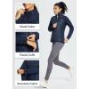 imagebaleaf Womens Running Jacket Winter Lightweight Water Resistant Puffer Coat Fall Cold Weather Hiking Zip PocketsNavy Blue