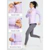 imagebaleaf Womens Running Jacket Winter Lightweight Water Resistant Puffer Coat Fall Cold Weather Hiking Zip PocketsPurple Rose