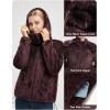 imagebaleaf Womens Sherpa Fuzzy Fleece Jakcets with Hood Button Down Drawstring Winter Casual Warm Coat with PocketsDark Brown