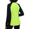 imagebaleaf Womens Cycling Puffer Jacket Winter Warm Lightweight Insulated Hiking Jackets Zip Pockets Running SkiingYellowBlack