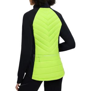 imagebaleaf Womens Cycling Puffer Jacket Winter Warm Lightweight Insulated Hiking Jackets Zip Pockets Running SkiingYellowBlack