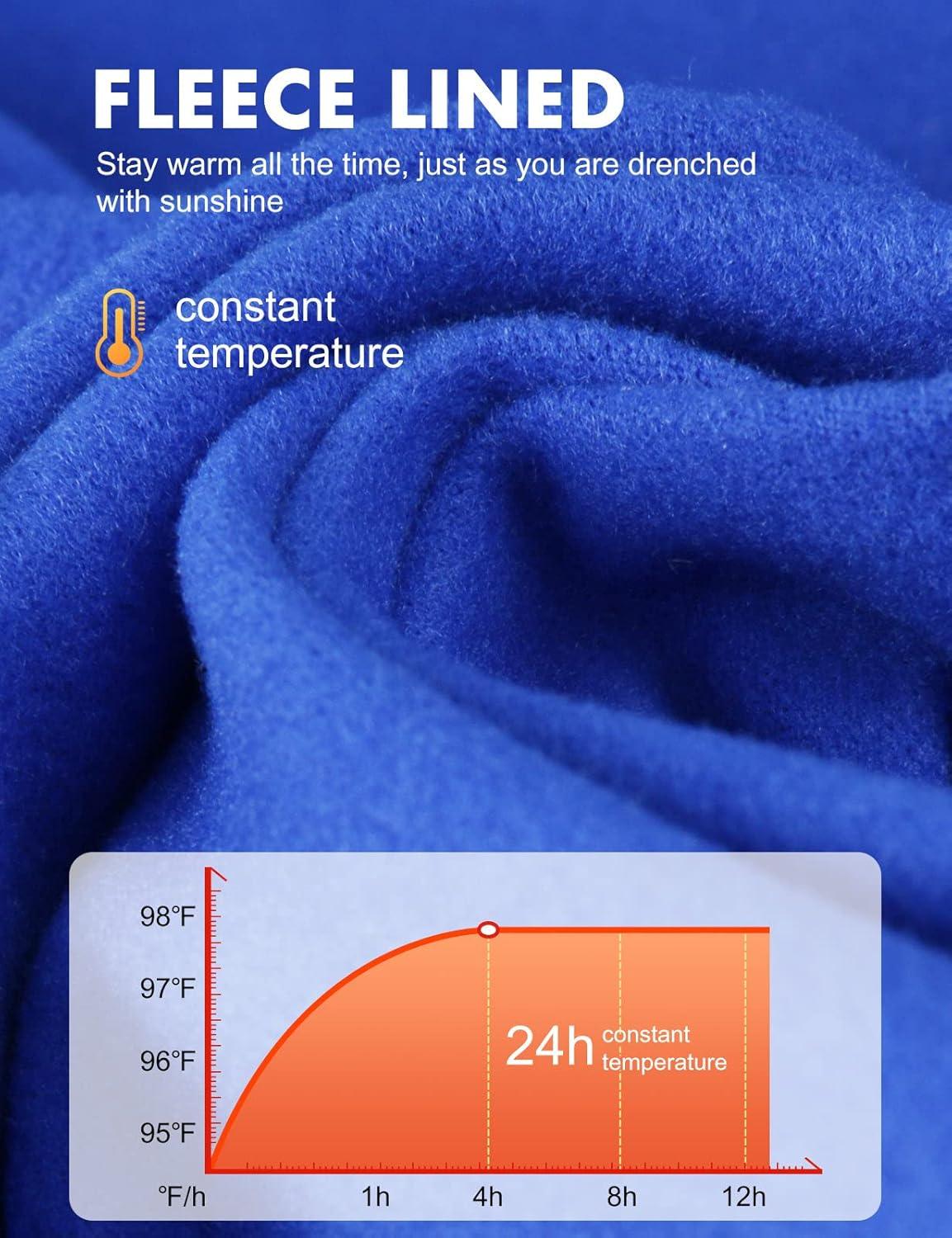 imagebaleaf Womens Thermal Tops Fleece Shirts Running Workout Athletic Base Layer Warm Cold Weather Gear Mock NeckBluemock Neck