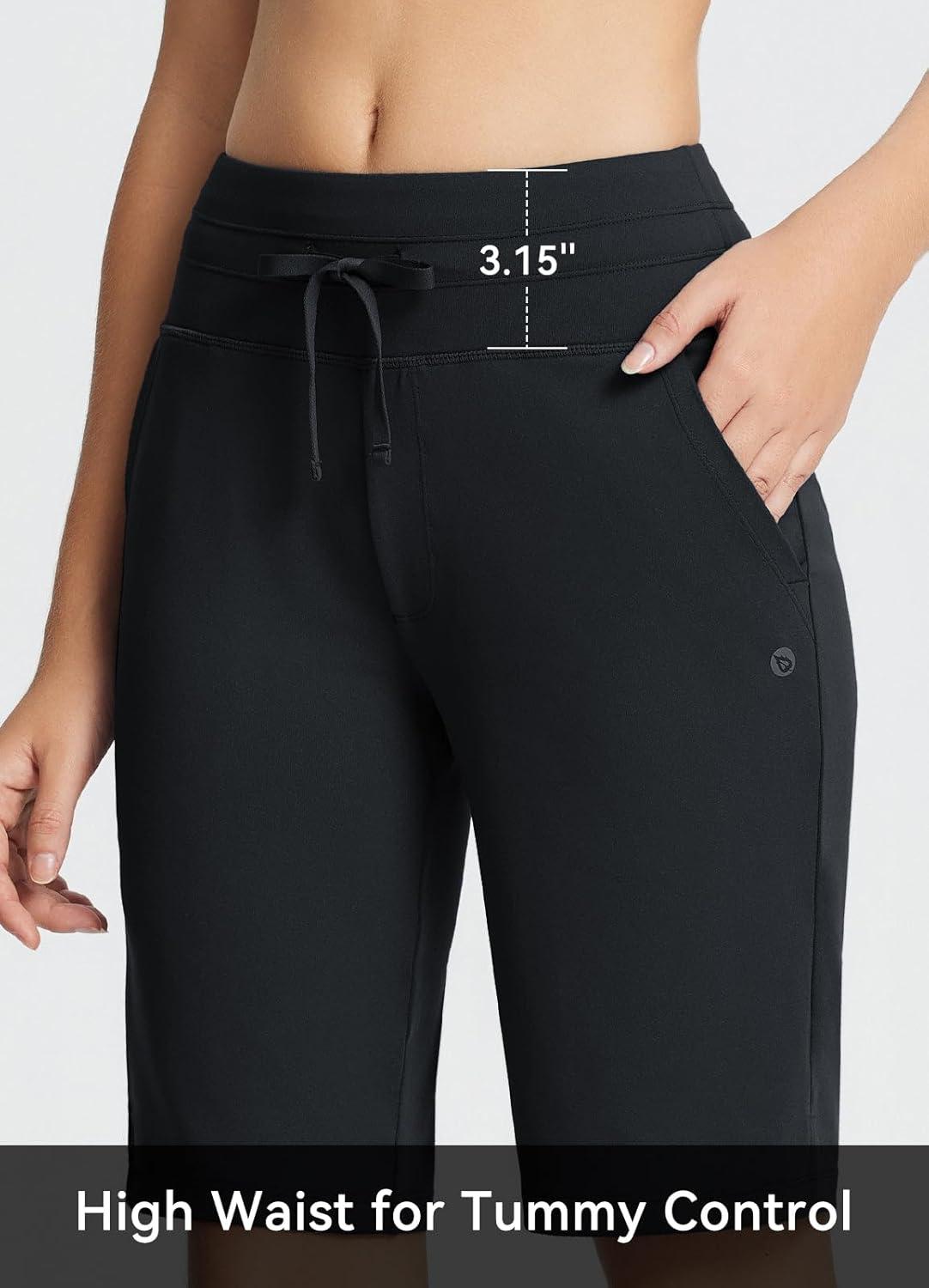 imagebaleaf womens Bermuda ShortsBlackdrawstring