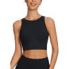 imagebaleaf Nuleaf High Neck Longline Sports Bra for Women U Back Workout Tank Top Padeed Yoga Crop Tops