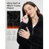 imagebaleaf Womens Fleece Full Zip Up Jacket Fuzzy Lightweight Warm Middle Layer Ski Jacket Winter CoatBlack