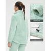 imagebaleaf Womens Fleece Full Zip Up Jacket Fuzzy Lightweight Warm Middle Layer Ski Jacket Winter CoatLight Green