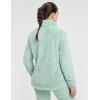 imagebaleaf Womens Fleece Full Zip Up Jacket Fuzzy Lightweight Warm Middle Layer Ski Jacket Winter CoatLight Green