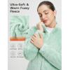 imagebaleaf Womens Fleece Full Zip Up Jacket Fuzzy Lightweight Warm Middle Layer Ski Jacket Winter CoatLight Green