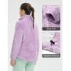 imagebaleaf Womens Fleece Full Zip Up Jacket Fuzzy Lightweight Warm Middle Layer Ski Jacket Winter CoatLight Purple