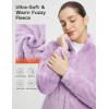 imagebaleaf Womens Fleece Full Zip Up Jacket Fuzzy Lightweight Warm Middle Layer Ski Jacket Winter CoatLight Purple