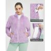 imagebaleaf Womens Fleece Full Zip Up Jacket Fuzzy Lightweight Warm Middle Layer Ski Jacket Winter CoatLight Purple