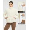 imagebaleaf Womens Fleece Full Zip Up Jacket Fuzzy Lightweight Warm Middle Layer Ski Jacket Winter CoatStar White