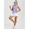imagebaleaf Womens Golf Shirt Sleeveless Tennis Tank Tops VNeck Racerback Polo Collar UPFRacerbackdark Lavender