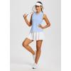 imagebaleaf Womens Golf Shirt Sleeveless Tennis Tank Tops VNeck Racerback Polo Collar UPFRacerbacklight Blue
