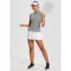 imagebaleaf Womens Golf Shirt Sleeveless Tennis Tank Tops VNeck Racerback Polo Collar UPFRacerbacklight Grey