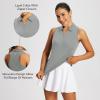 imagebaleaf Womens Golf Shirt Sleeveless Tennis Tank Tops VNeck Racerback Polo Collar UPFRacerbacklight Grey