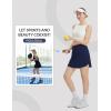 imagebaleaf Womens Golf Skirts with 5 Pockets High Waisted Skorts Tennis Athletic RunningNavy Blue