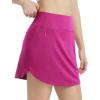imagebaleaf Womens Golf Skirts with 5 Pockets High Waisted Skorts Tennis Athletic RunningRose Red