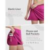 imagebaleaf Womens Golf Skirts with 5 Pockets High Waisted Skorts Tennis Athletic RunningRose Red