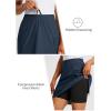 imagebaleaf Womens Skorts Skirts Hiking Cargo Skorts Pockets 19quot Knee Length Long Athletic Quick Dry Skirts UPF 50Navy Blue
